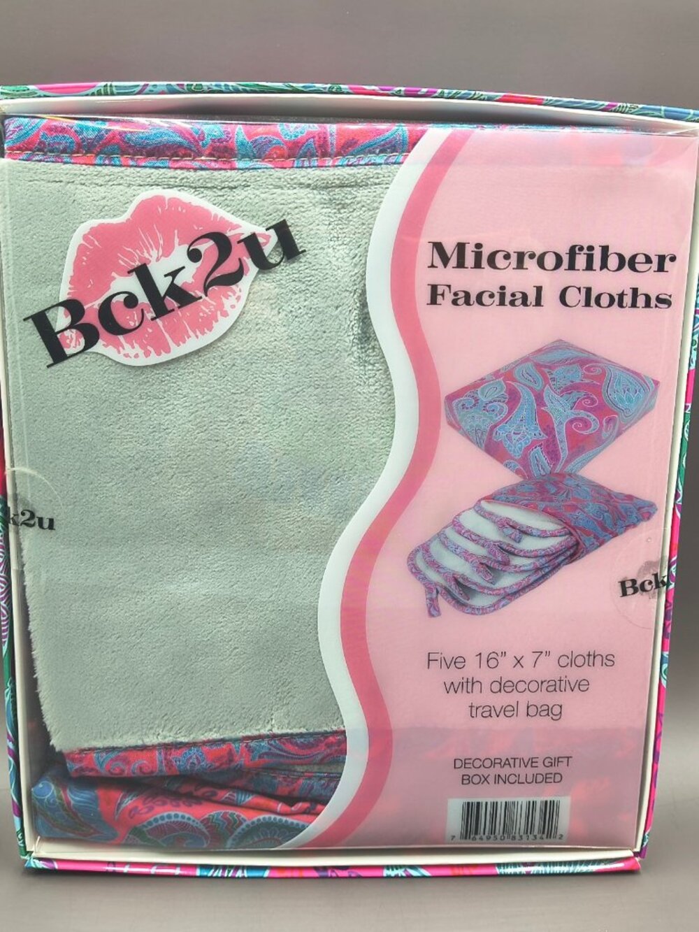 Makeup Eraser Towel 5 Pack Set Microfiber Cosmetic Reusable Cloth Bck2u Pink
